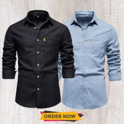 Men's Casual Denim Shirt