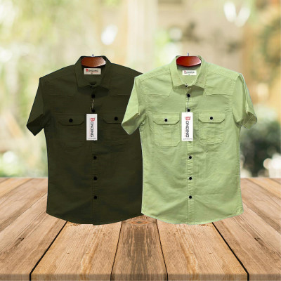 Fashionable casual Half shirt (sakura cotton)