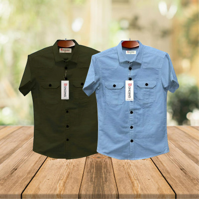 Fashionable casual Half shirt (sakura cotton)