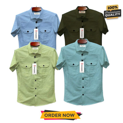 Fashionable casual Half shirt (sakura cotton)