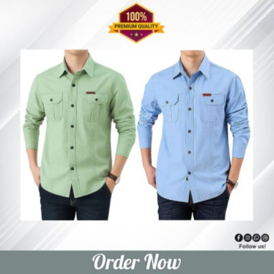 Double Pocket Full Sleeves Panel Shirt